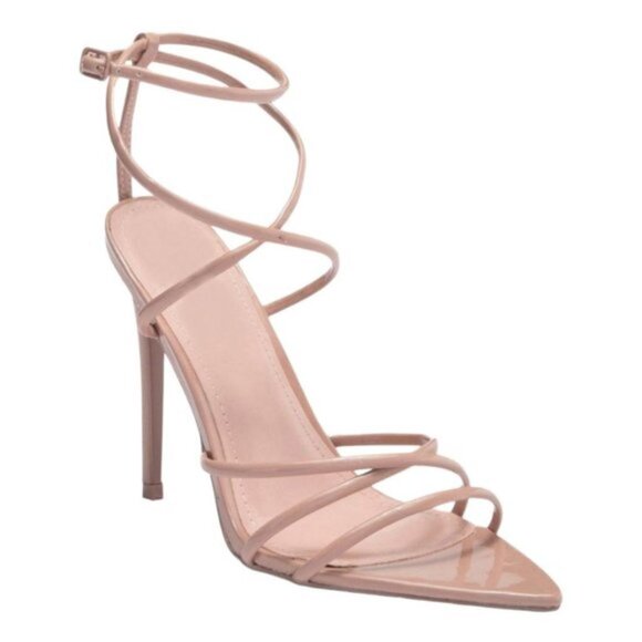 Strappy High Heel Stiletto Sandals Nude - Picture 1 of 2
